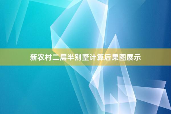 新农村二层半别墅计算后果图展示